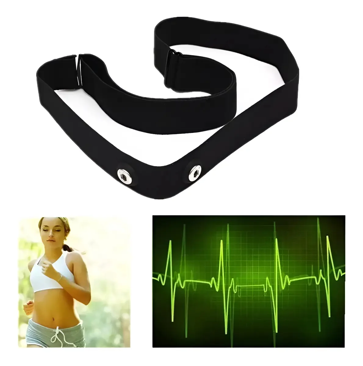 Cinta Monitor Cardíaco Polar Ff7 Ft4 Garmin Edge Cor Preto