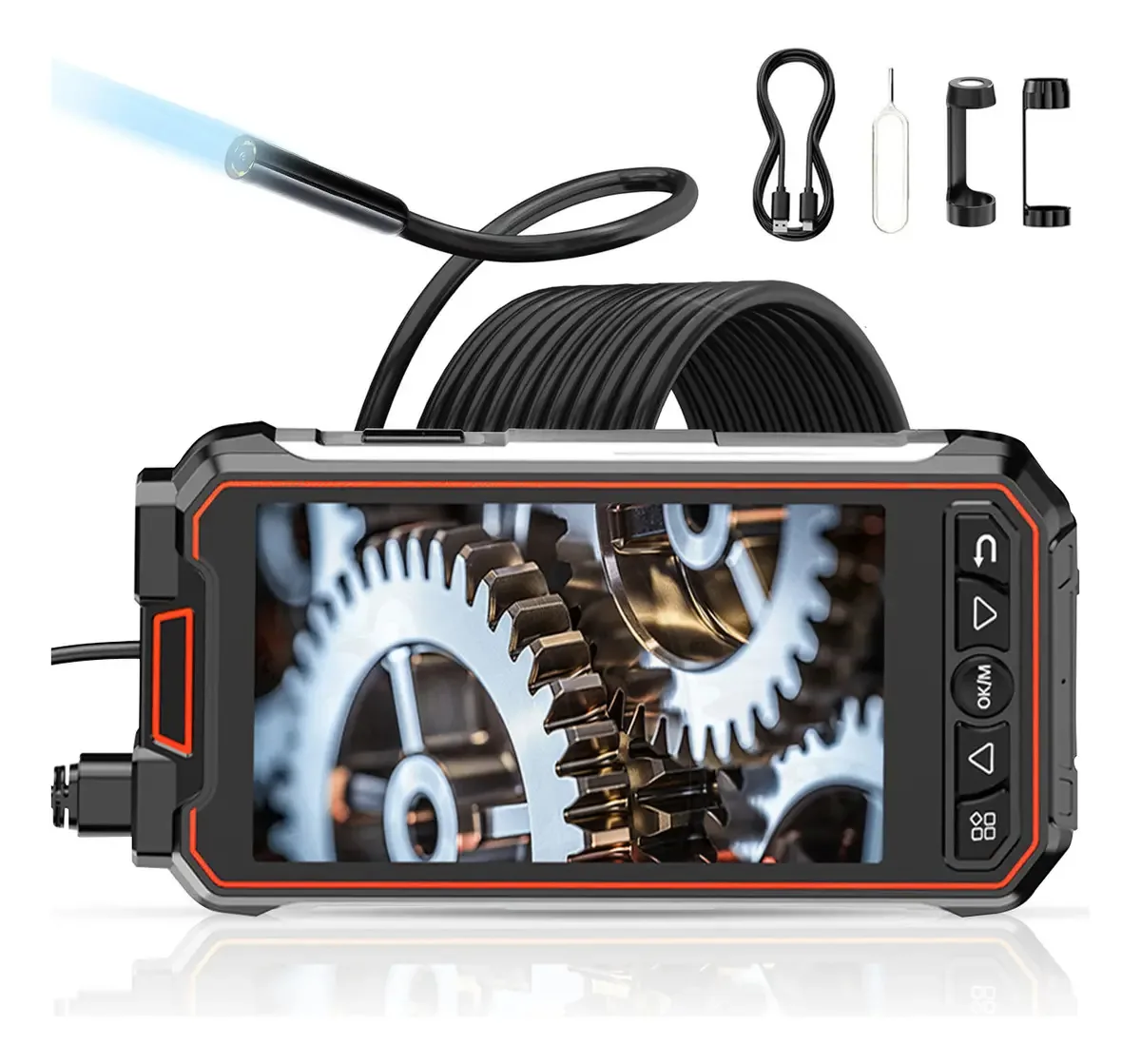 Endoscópio Boroscópio Industrial 1080p Câmera Automotriz 5m