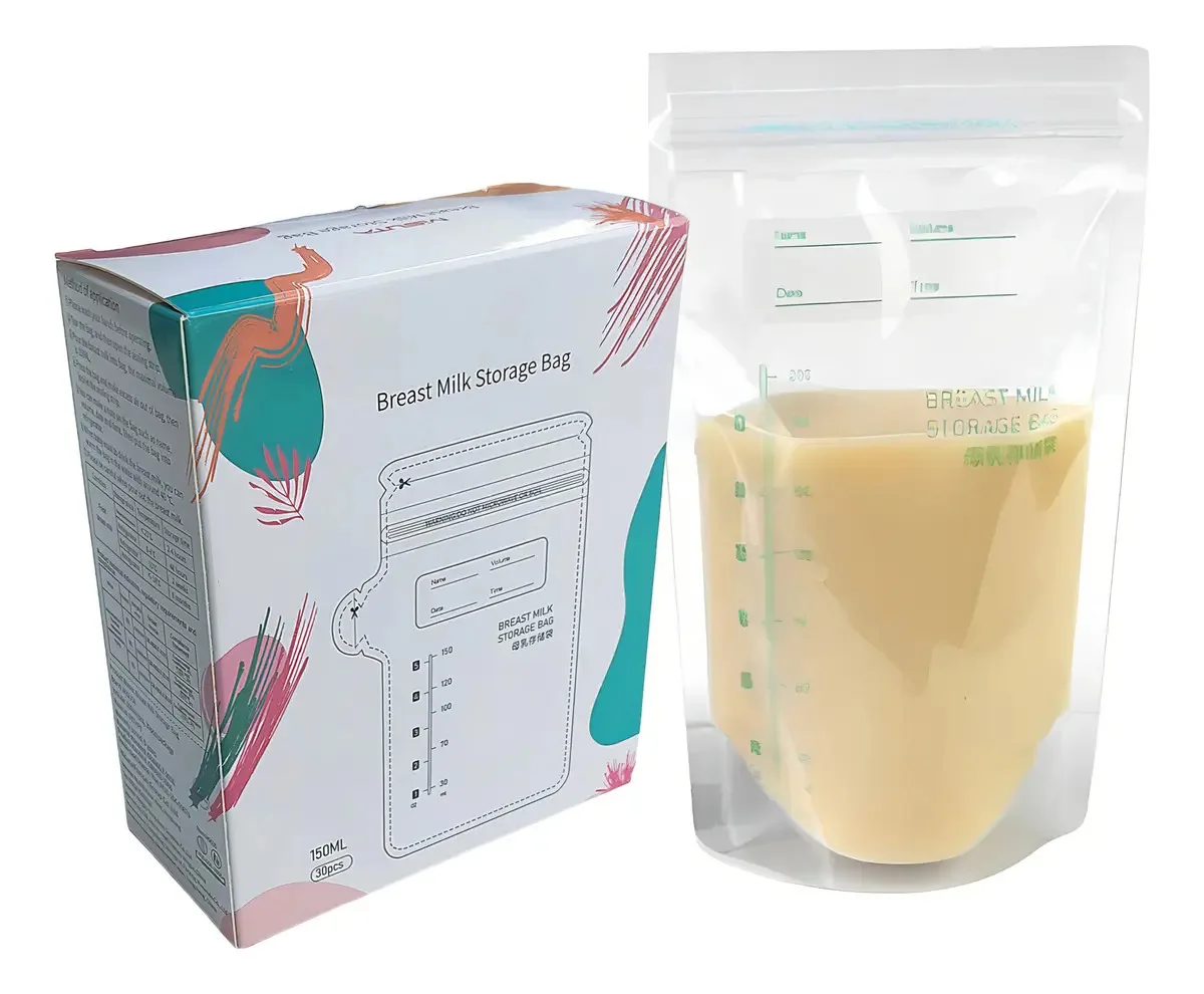 Kit de sacos de armazenamento de leite materno 30 unidades 150 ml