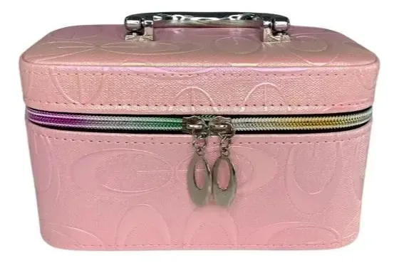 Maleta Maquiagem E Acessórios - Pequena Rosa Claro 03