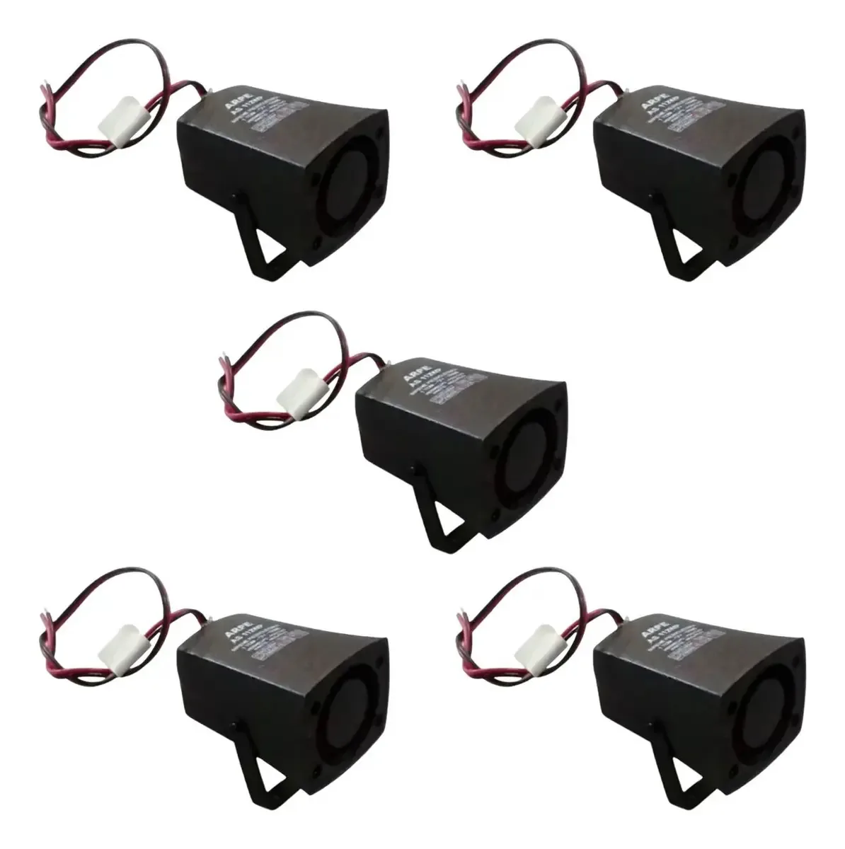 Kit 5 Mini Sirenes Ré Arpe AS112WP 120dB à Prova D'Água Veículos