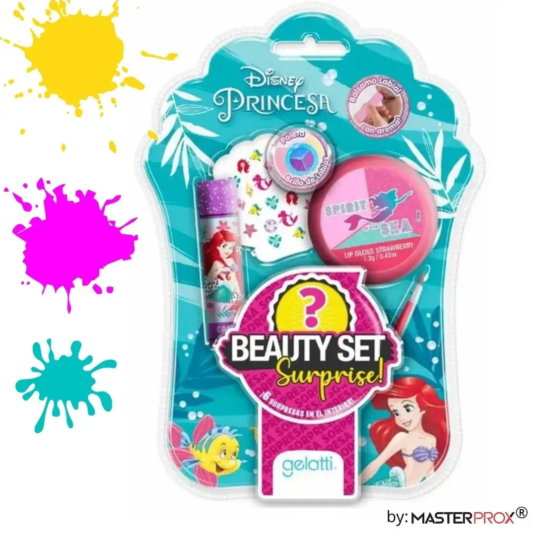 Conjunto de beleza infantil Disney Original Princess Ariel Beauty Surprise Premium da Master Prox®