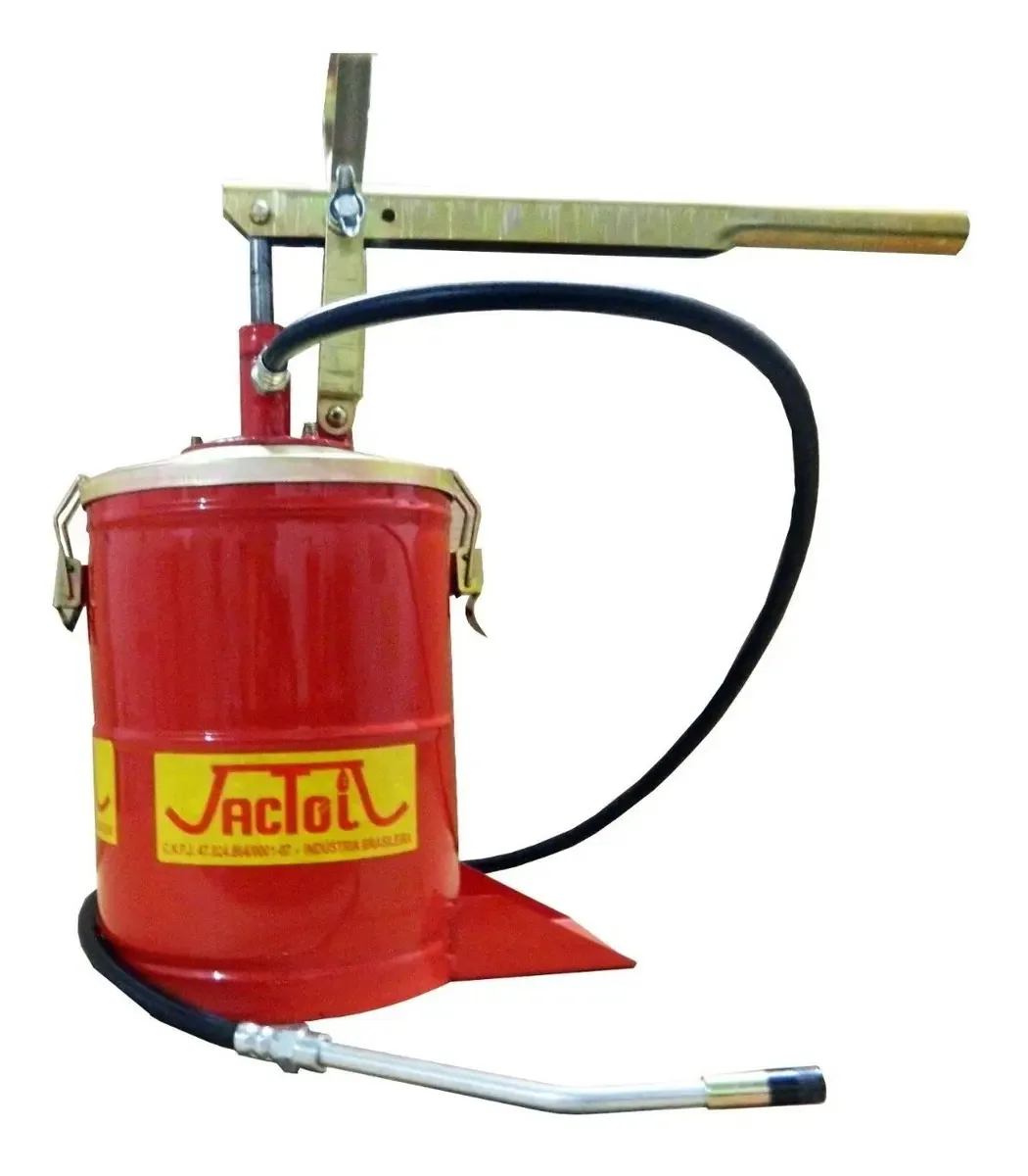 Engraxadeira Manual Aço Inoxidável 5kg Jactoil com Bicos e Mangueira