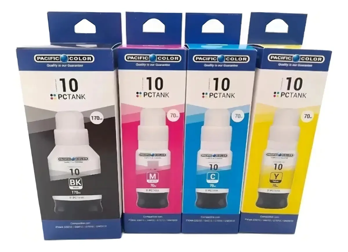 Pacote de 4 tintas alternativas Gi-10 Bk C M Y G6010 G7010