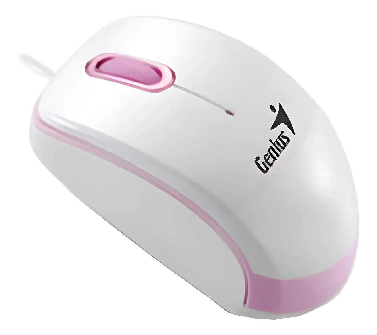 Mouse mini Genius Micro Traveler 300 branco e rosa