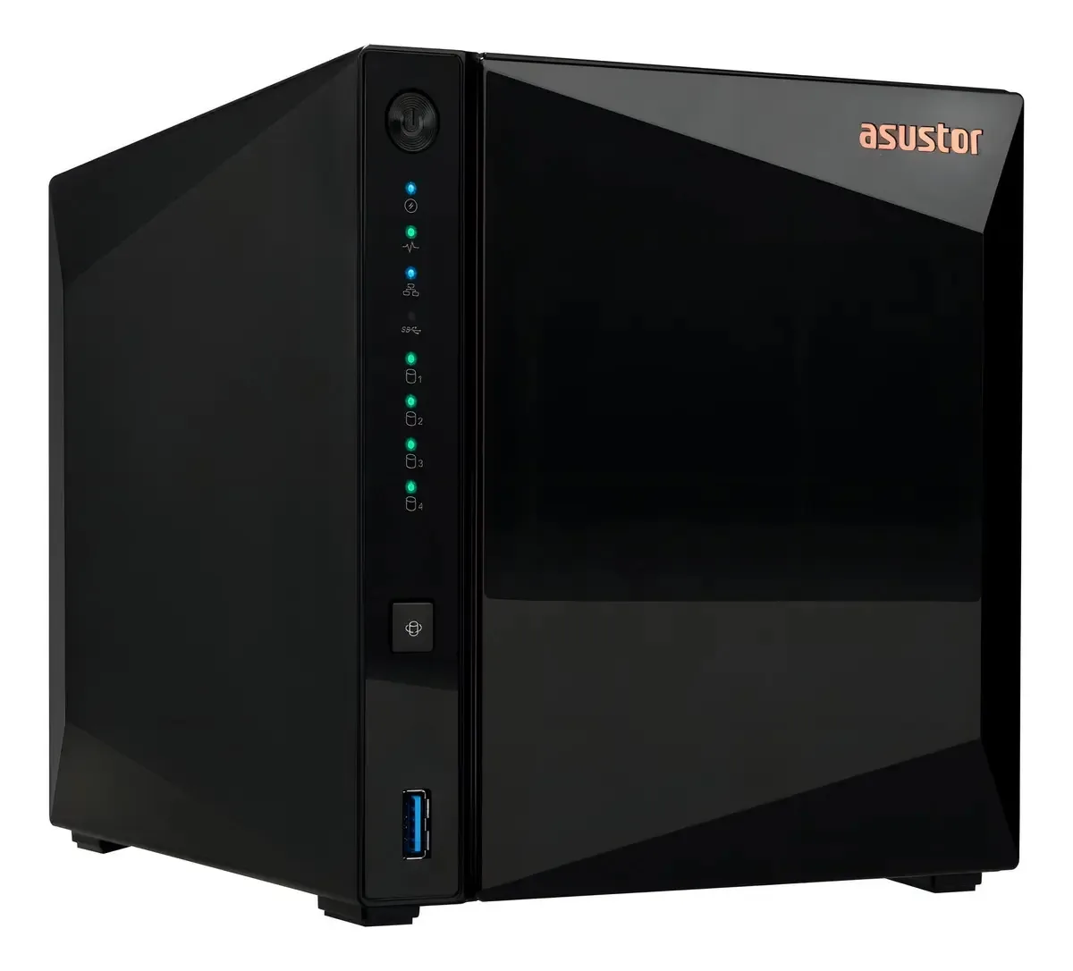 Storage Nas Server Asustor Drivestor 4 Pro As3304t 4 Baias Cor Preto
