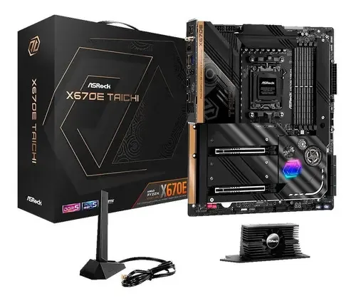 Placa Mãe ASRock X670E Taichi AMD DDR5 128GB