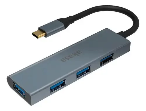 Hub Usb-c - 4 Portas Usb 3.0 - Akasa Ak-cbca25-18bk