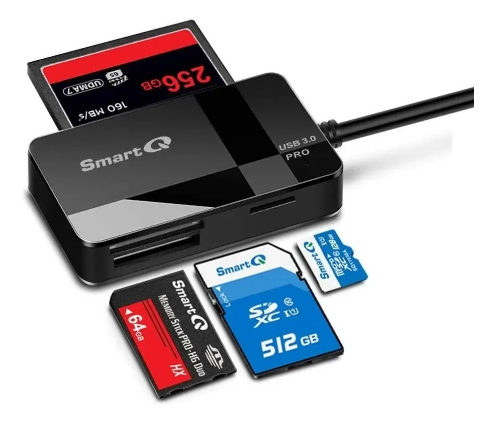 Smartq C368 Usb 30 Leitor De Cartao Sd Plug N Play Compa Black