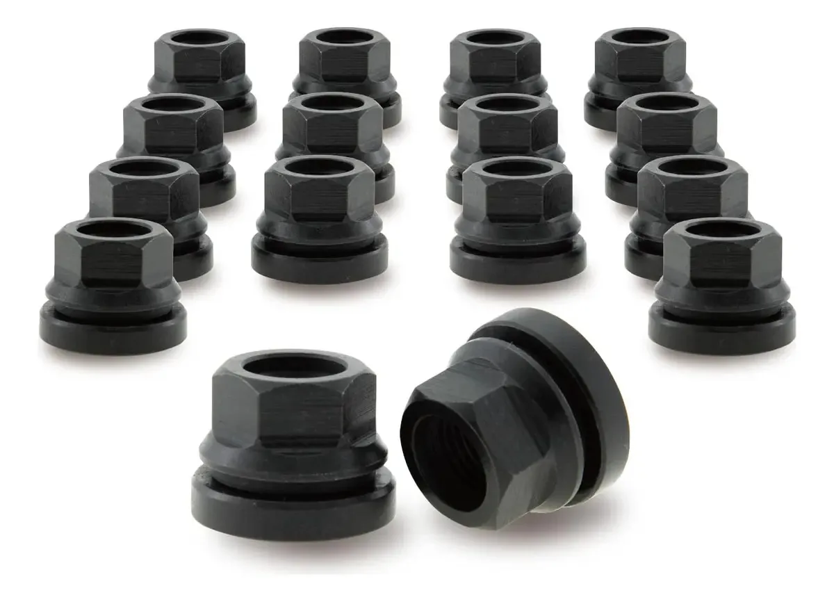 Porcas de roda pretas Psgsp M14x1.5 16 unidades para Ford F250