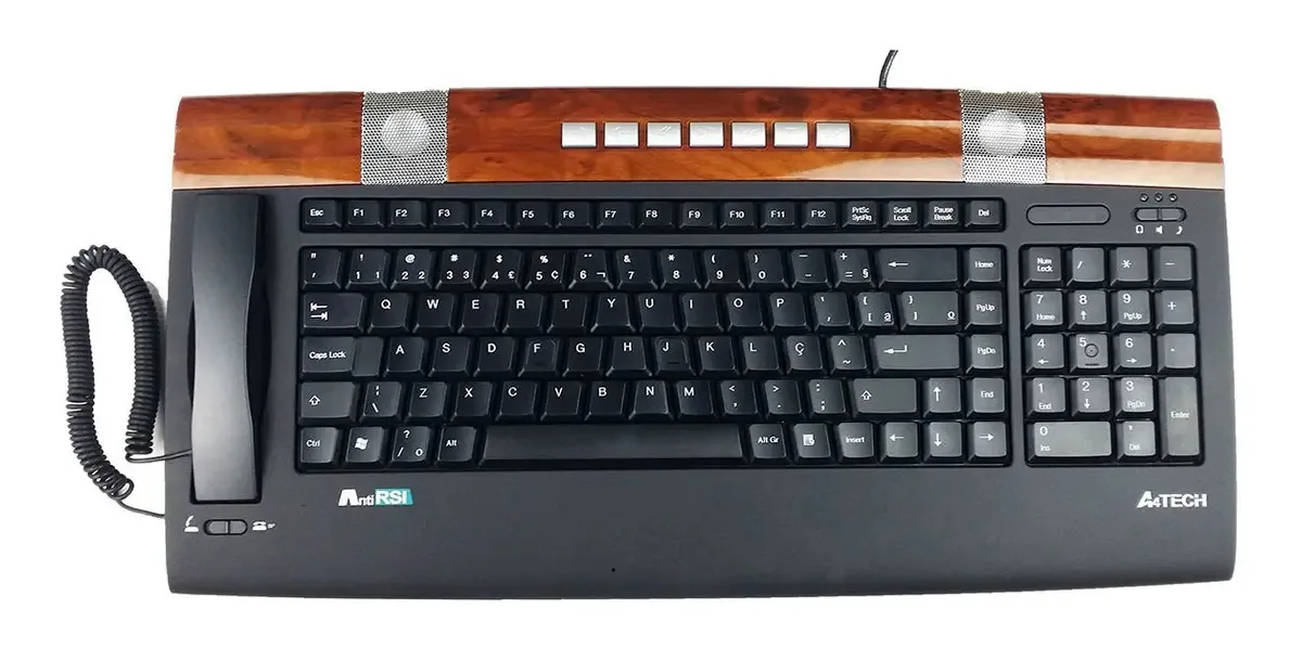 Teclado Multimídia A4tech Internet Skype Voip Phone 5 Em 1