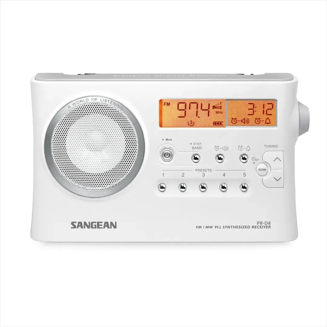 Rádio Portátil Digital Sangean Pr-D4 Am Fm Branco