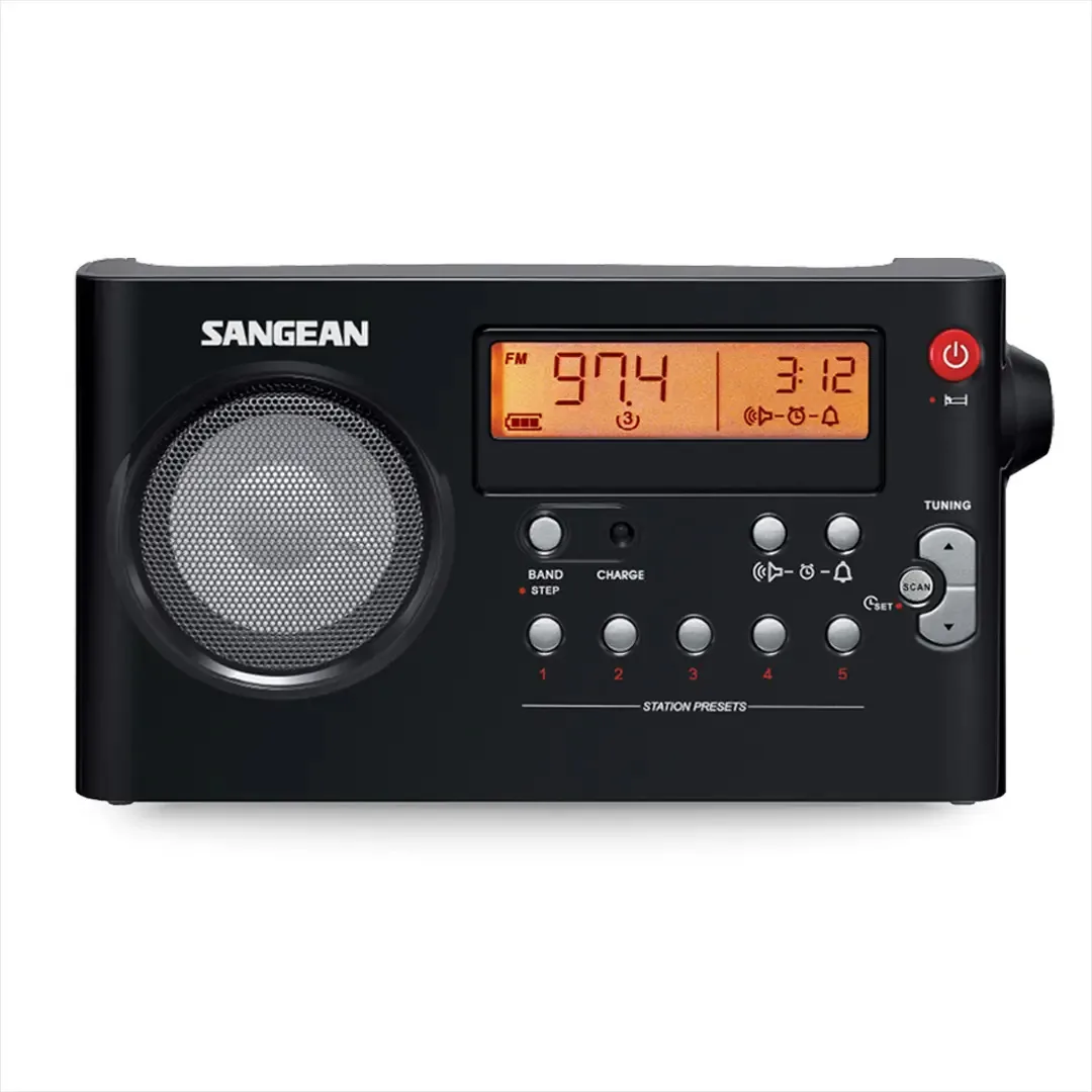Rádio portátil Am Fm com sintonização digital Sangean PR-d7 Black