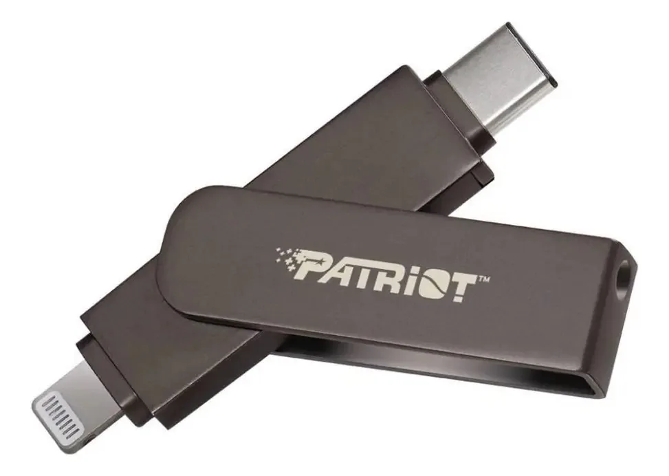 Pen Drive Patriot Iluxe Stick 256gb Usb 3.2 Gen1 Tipo C + Lightning