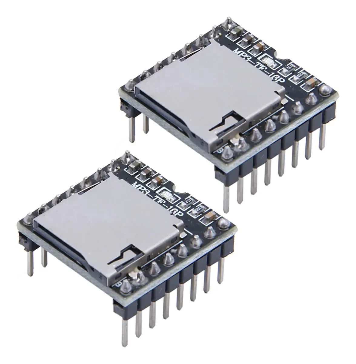 2x Dfplayer Mini Módulo Reprodutor MP3 Para Preto