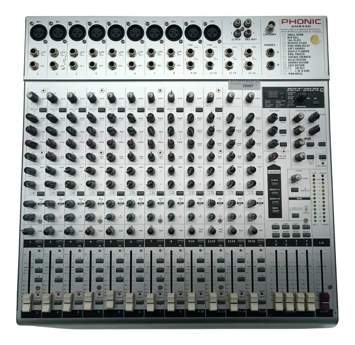 Mesa De Som Phonic Am 844d Usb 16 Canais C/ Efeito Outlet