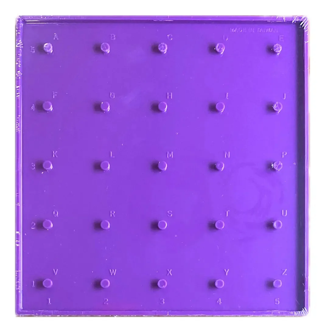 Geoplano de plástico escolar roxo