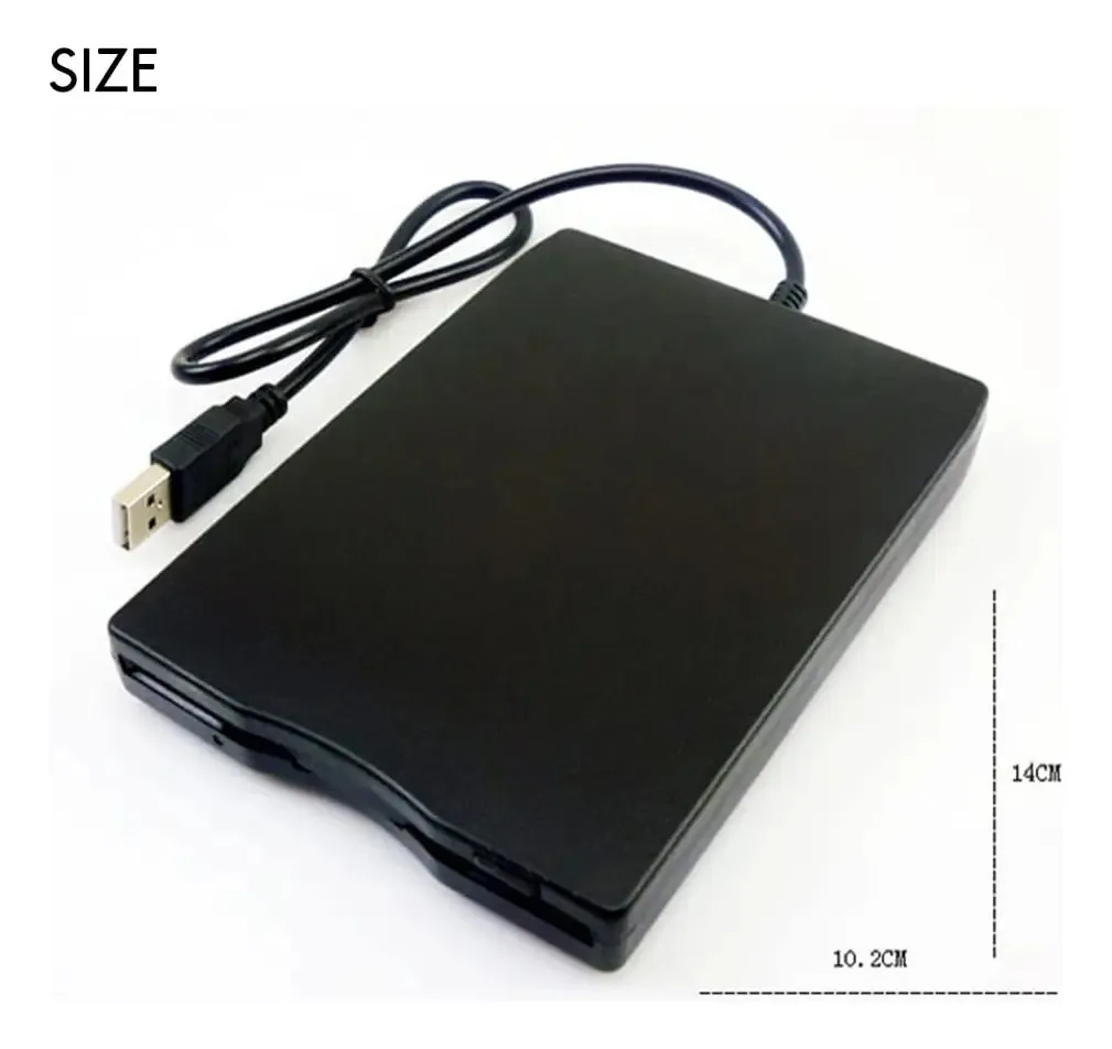 Sanchezeo Unidade de Disquete Portátil USB de 1,44 MB de 3,5 Polegadas de 12 Mbps USB Externa Portátil Disquete FDD para Laptop