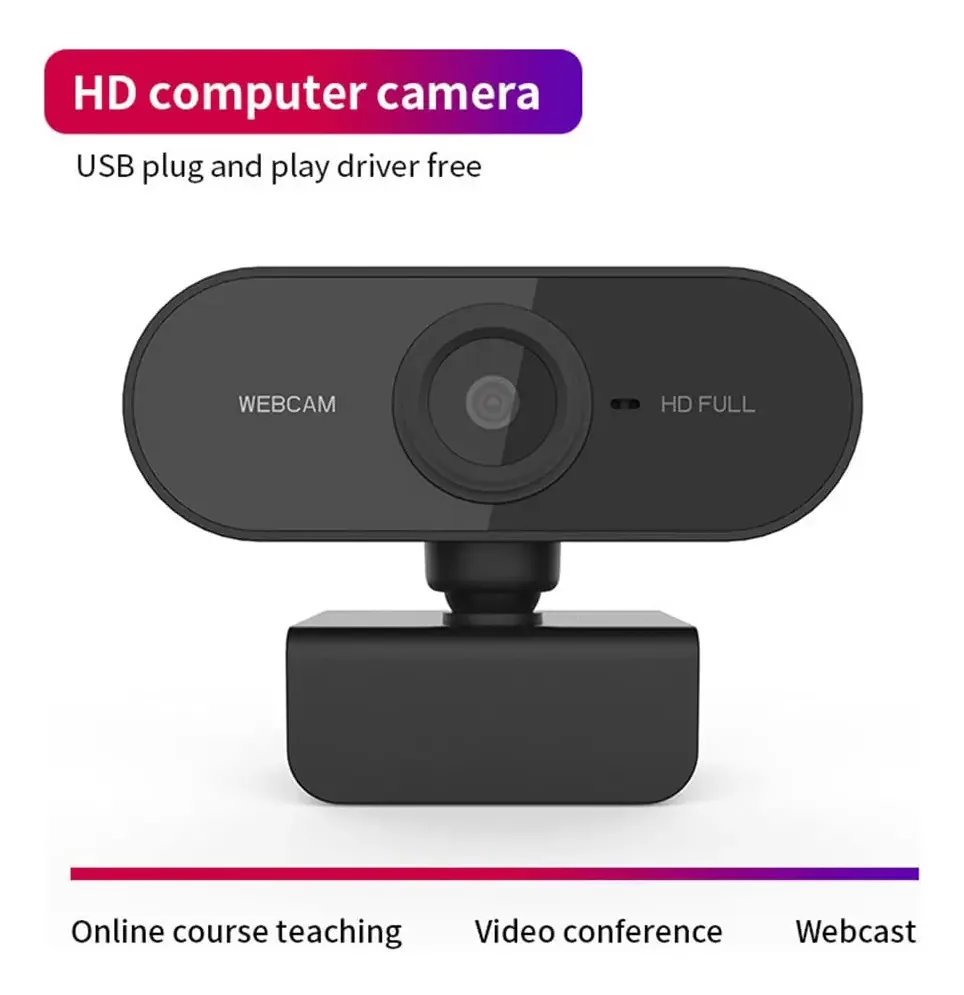 Webcam Dewedrt 1080p com microfone, webcam HD, câmera USB para PC, laptop, zoom, Skype, Facetime, Linux