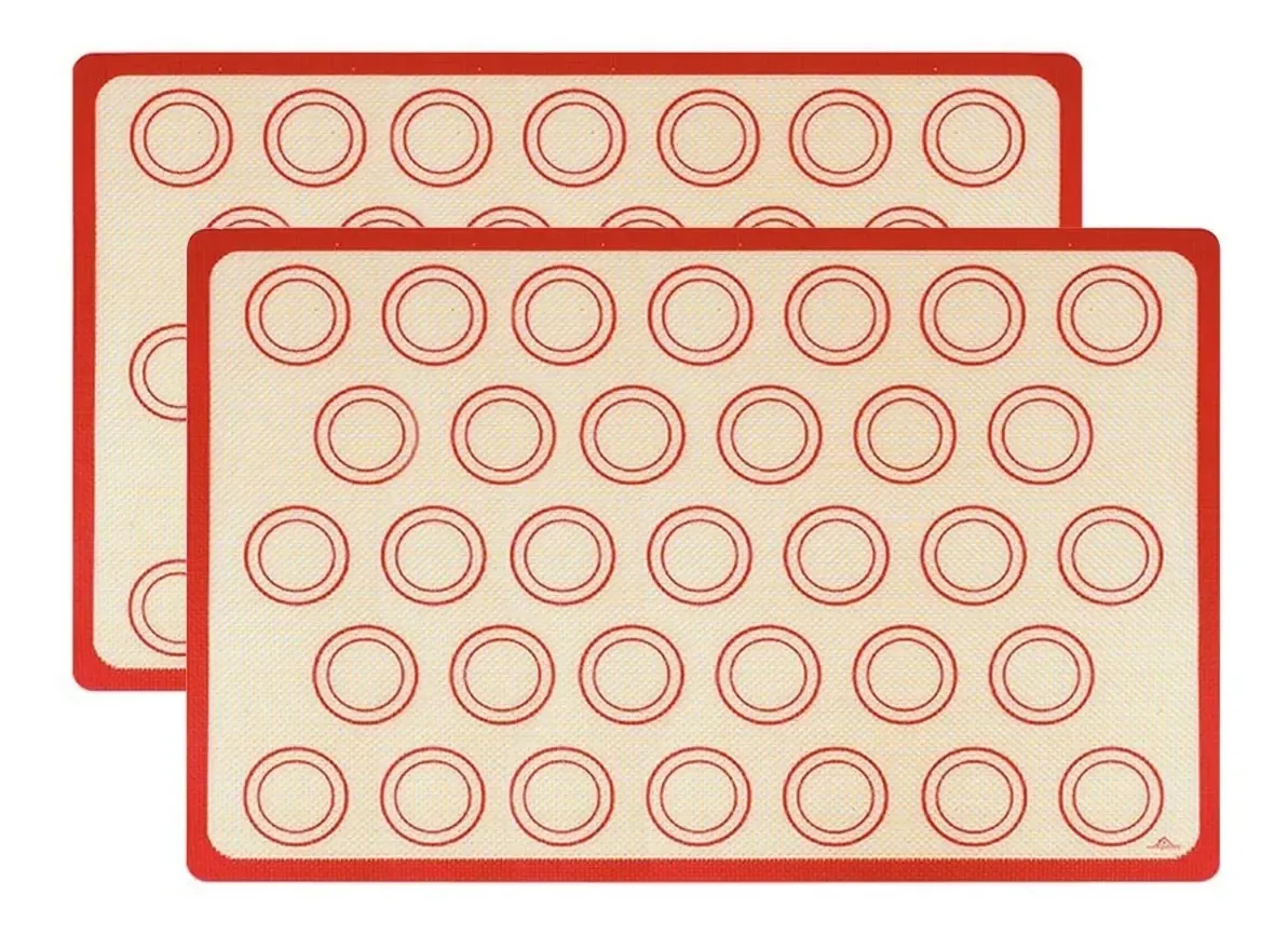 2 tapetes de silicone para assar Tapete de cozimento reutilizável