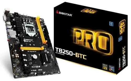 Placa Mãe Criptomoedas Mineração Tb250-btc Pro 6 Pci-e 1151