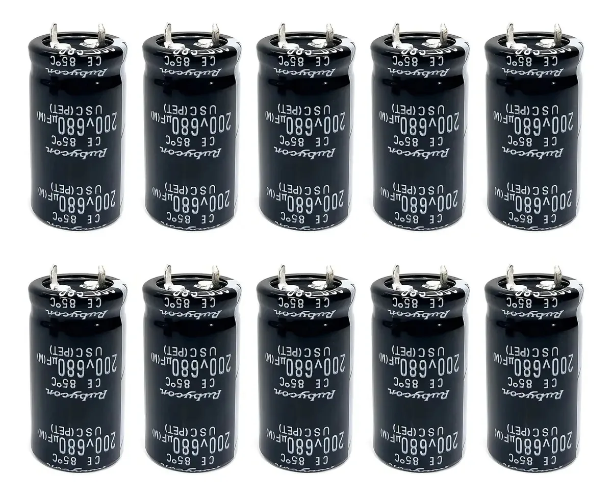 10 unidades Rubycon Usc 200v 680uf 22 × 40mm Capacitores eletrônicos