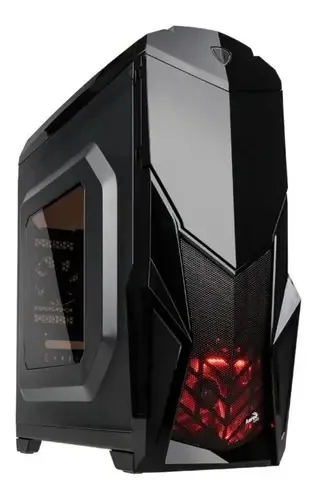 Gabinete para jogadores Aerocool Cruisestar Mid Tower Cooler para PC - vermelho