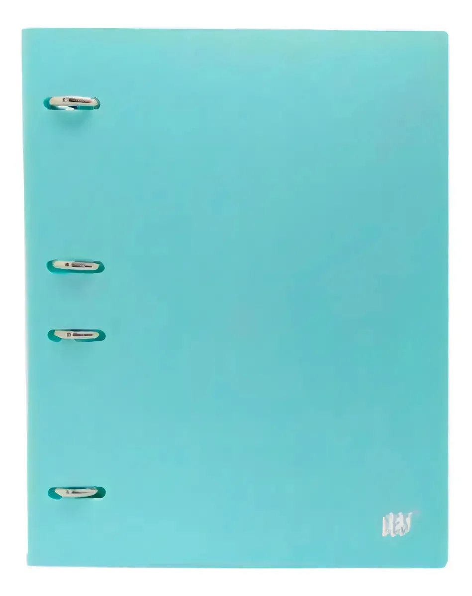 Fichário Argolado Colegial Azul Pastel - Yes