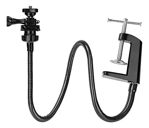 Suporte de webcam Pzhoais, suporte de webcam aprimorado com braço e braçadeira flexíveis de pescoço de ganso, adequado para webcams C920, C922 e C930