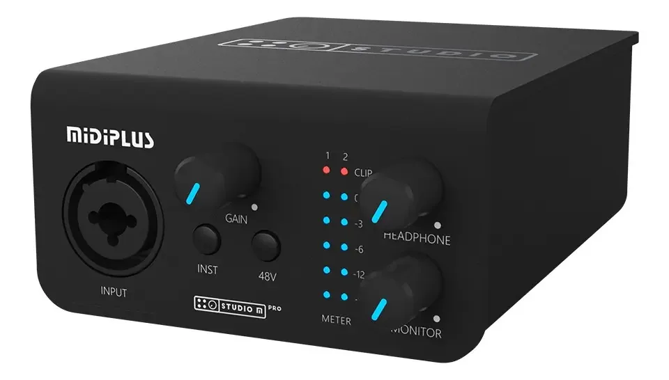 Amw Midiplus Studio M Pro Black Interface De Áudio Usb Asio Cor Preto
