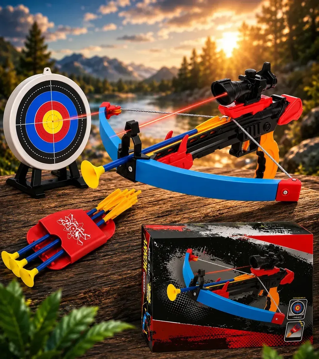 Conjunto de brinquedos divertidos com arco e flecha Sb