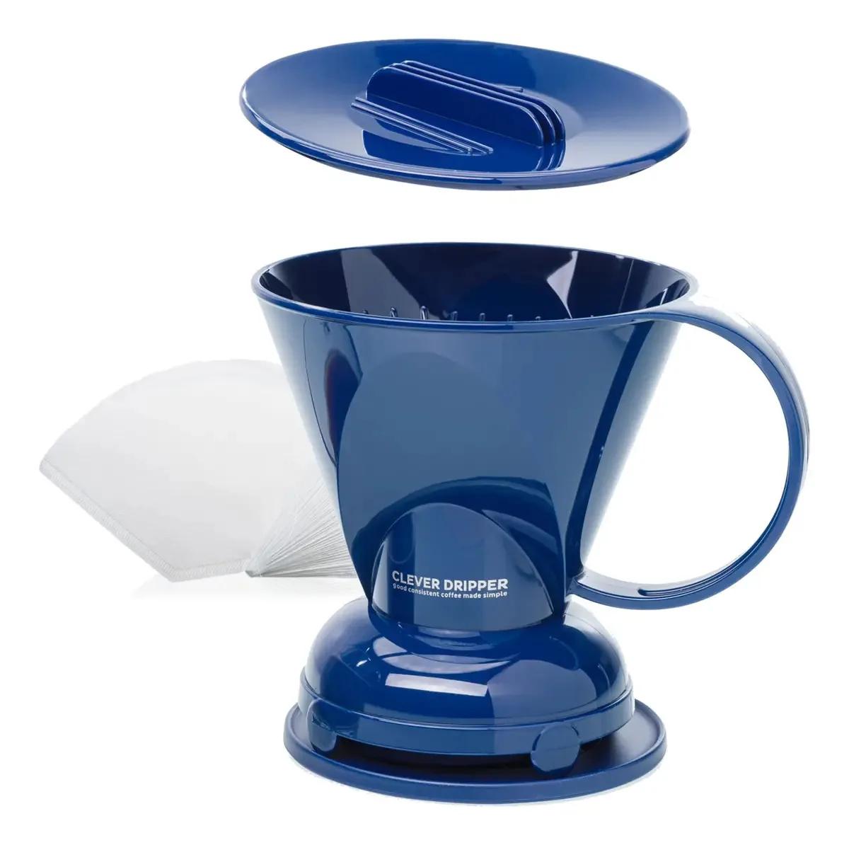 Filtros e conta-gotas de café inteligentes, grandes, 18 onças, vermelho e azul