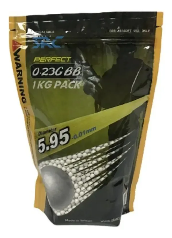 Bbs Airsoft Munição 0,23g 6mm Src - 4300 Und (1 Kg)