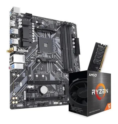 Atualização combinada para PC Amd Ryzen 5 5600x+B450m Wifi + 16gb