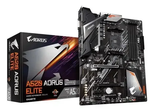 Mãe Gigabyte A520 Aorus Elite Ryzen 3gen 4gen
