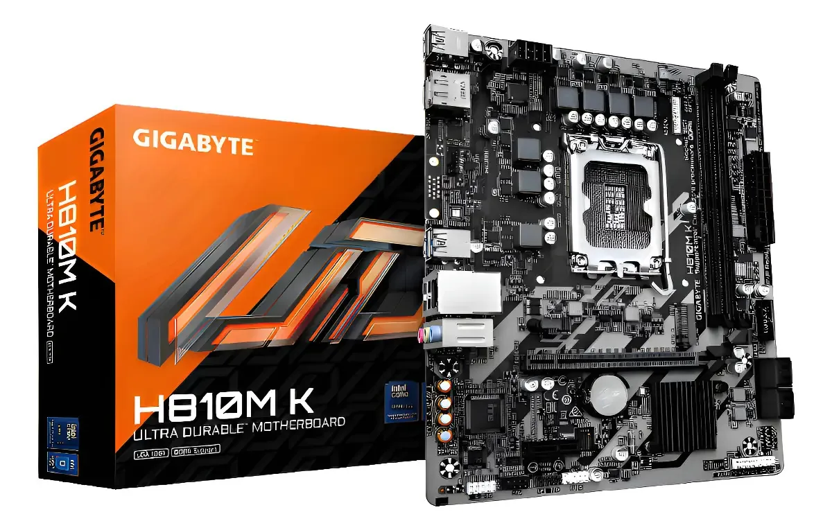 Mãe Gigabyte H810mk Ddr5 1851 Ultra Intel Series preta