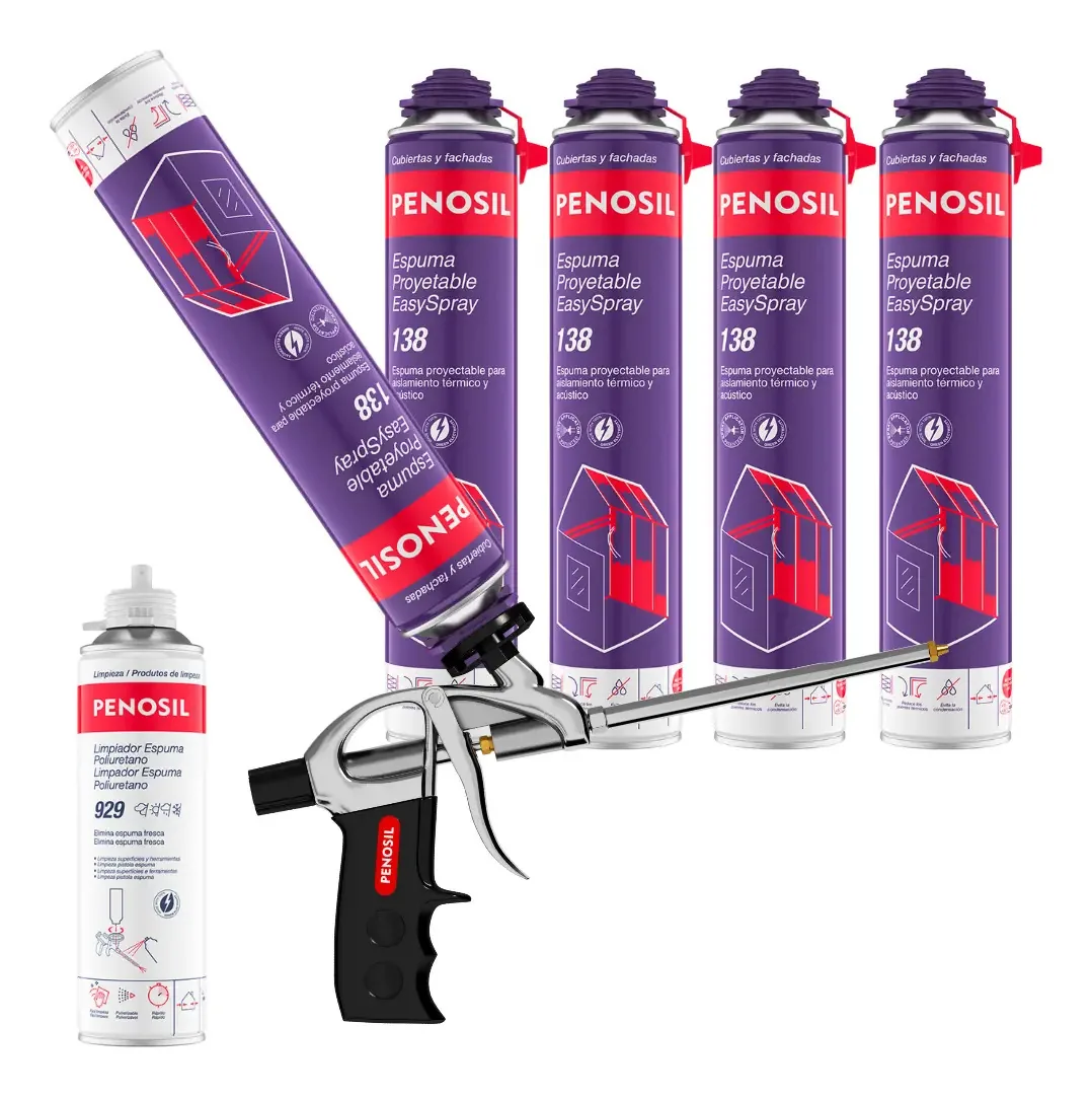 Espuma projetável Penosil Easyspray X5 +pistola de pulverização + Limpador