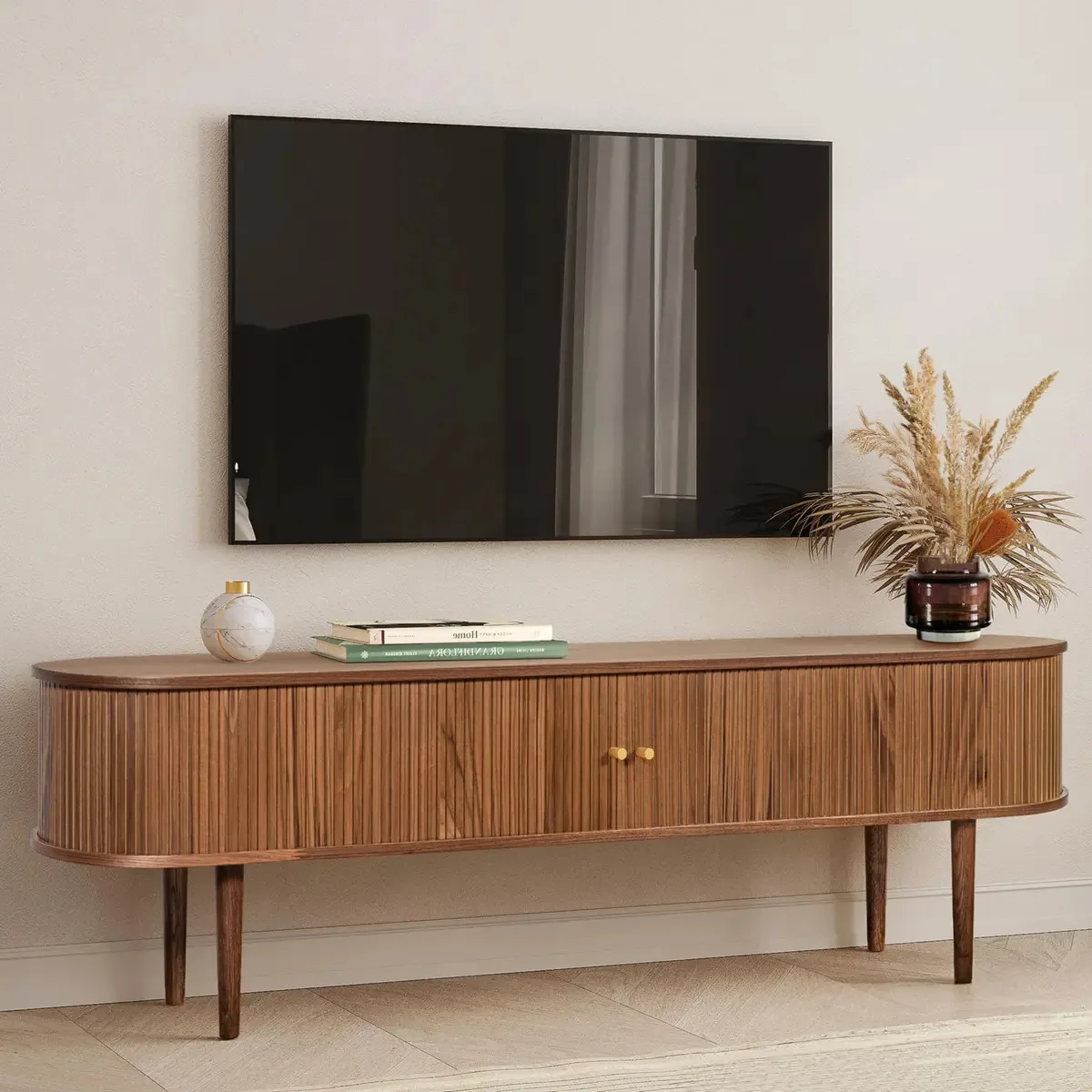 Suporte de TV Wermo de 71 polegadas com armazenamento e suporte