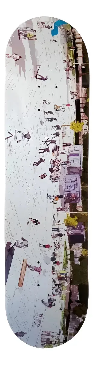 Prancha de skate preta Gangsta Busta 8.0