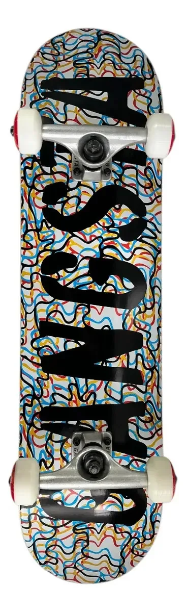 Skate preto totalmente armado Gangsta Italic 7.75