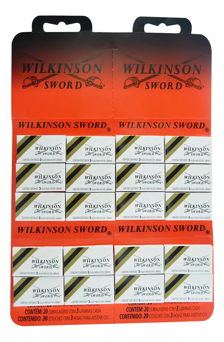 Cartela Com 60 Laminas De Aco Wilkinson