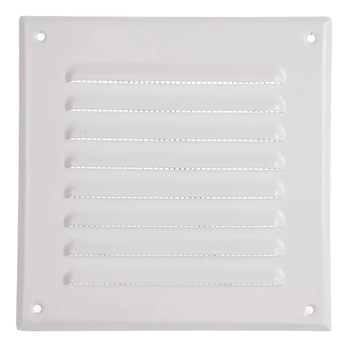 Tampa quadrada de metal branco para ventilação de banheiro