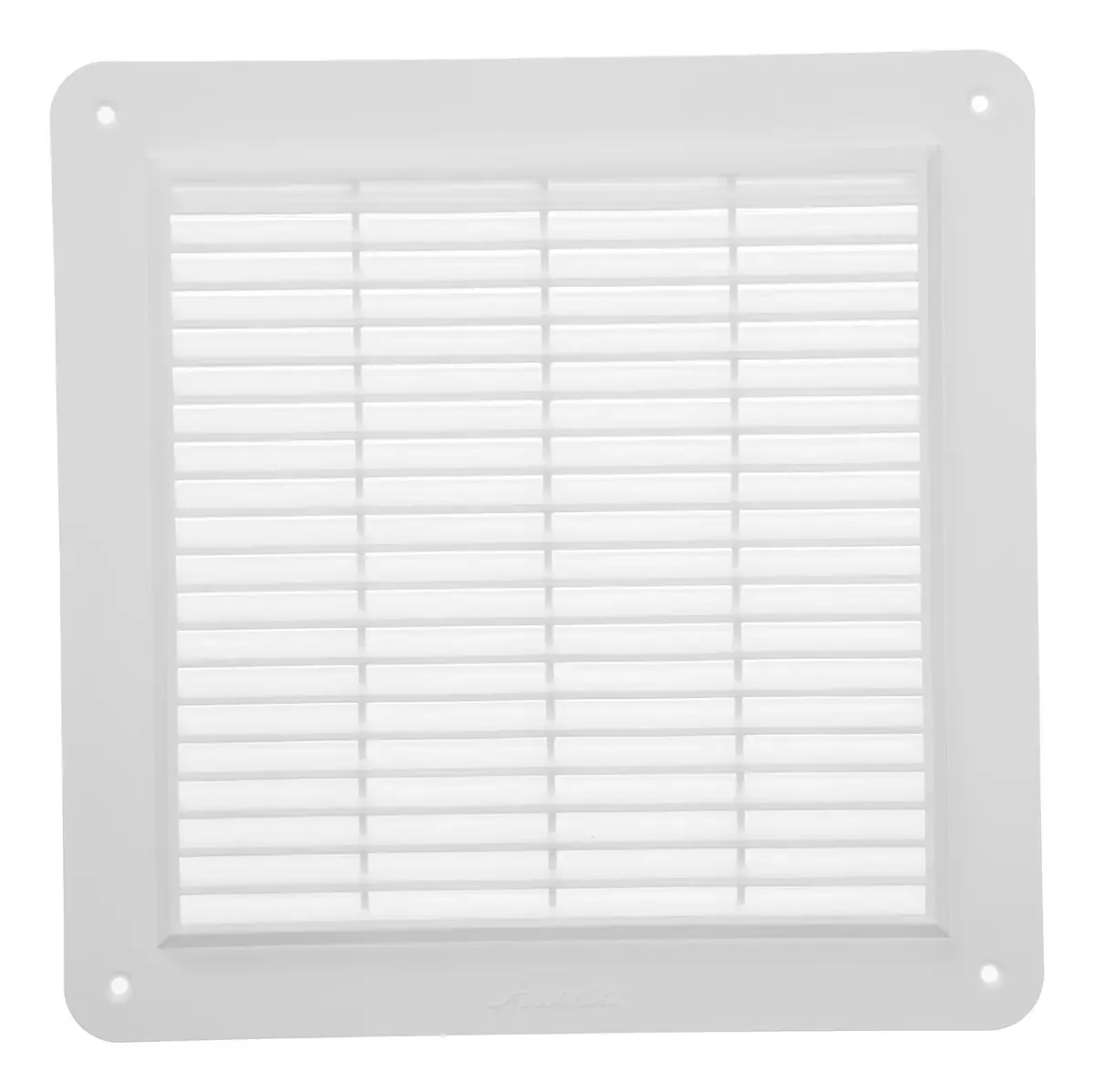 Grelha de Ventilação Quadrada Branca com Tela Protetora