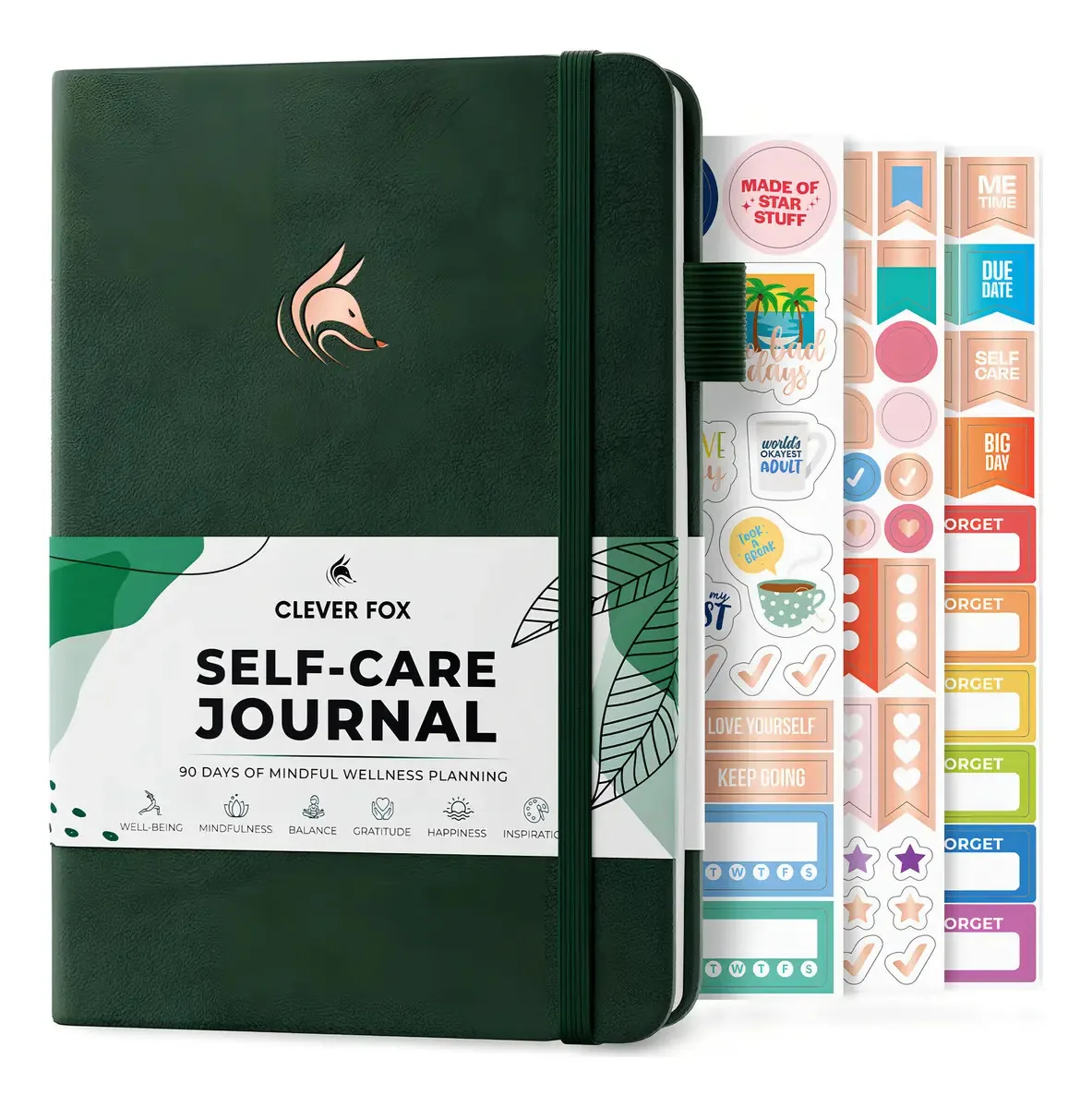 Diário de cuidados pessoais Clever Fox - Caderno de bem-estar