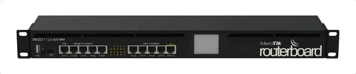 Roteador Mikrotik RB2011uias-RM preto, montável