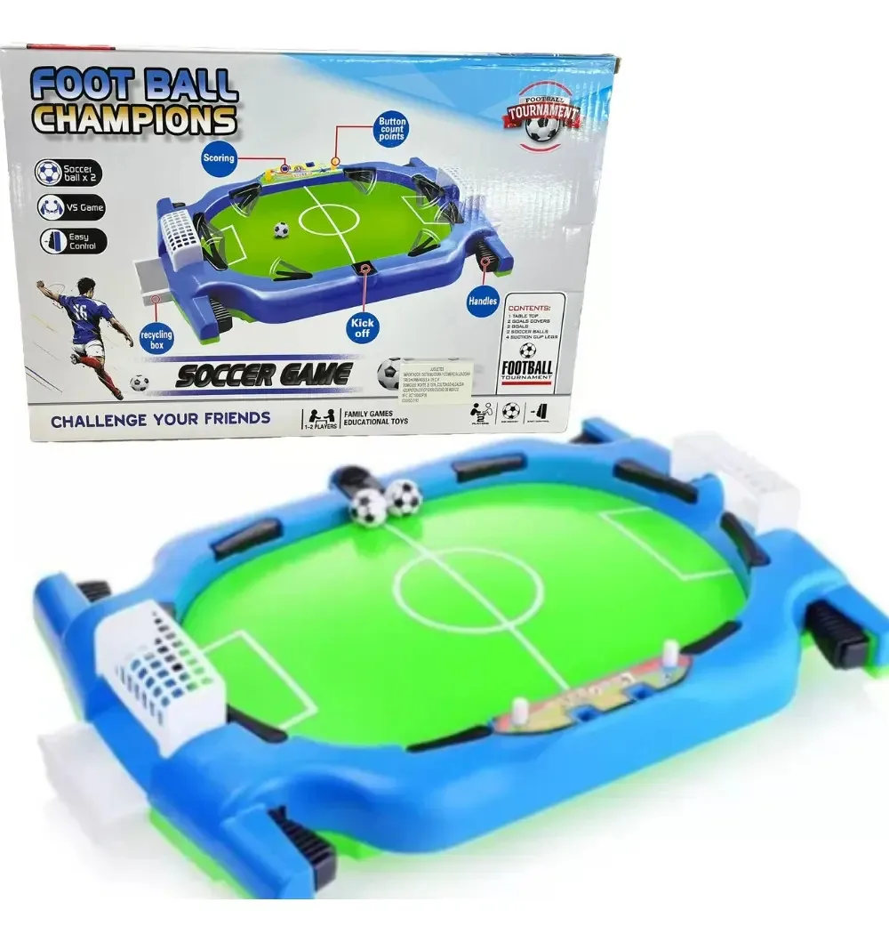 Mini jogo de tabuleiro interativo de futebol com destreza didática