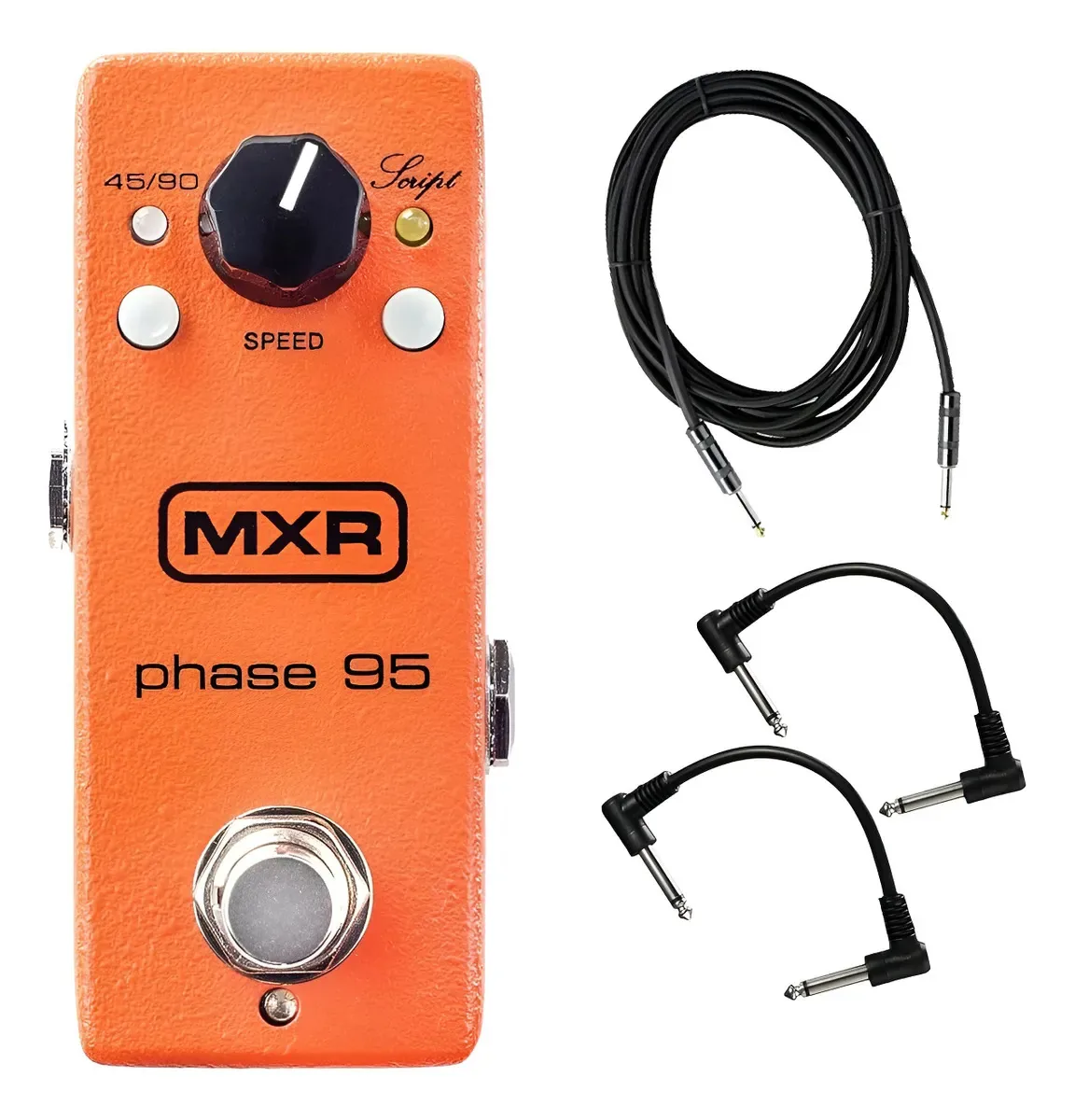 Pedal de efeitos Phaser Mini com 2 modos para guitarra laranja