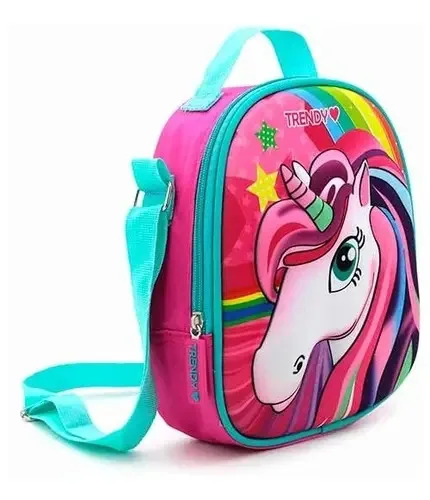Lancheiras escolares de alumínio Trendy 3D Girls Unicorns