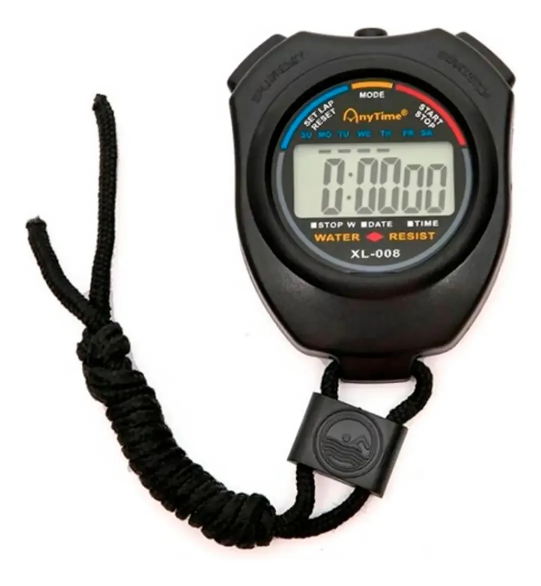 Alarme esportivo digital com cronômetro profissional Happy--buy, cor preta