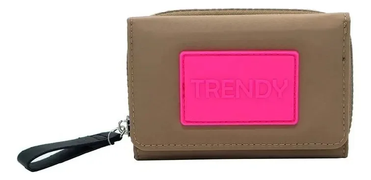Carteira feminina moderna, feminina, menina, Lapa21323, cor bege